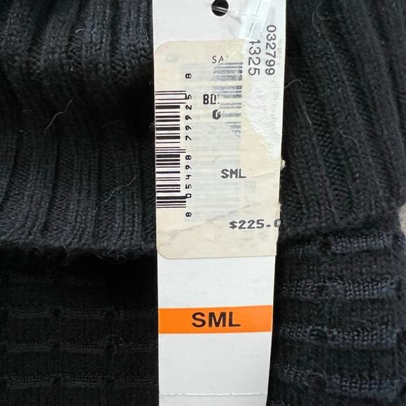 Laundry by Shelli Segal Black Wool & Silk Belted Sweater Tunic Top Blouse NWT - Picture 13 of 13